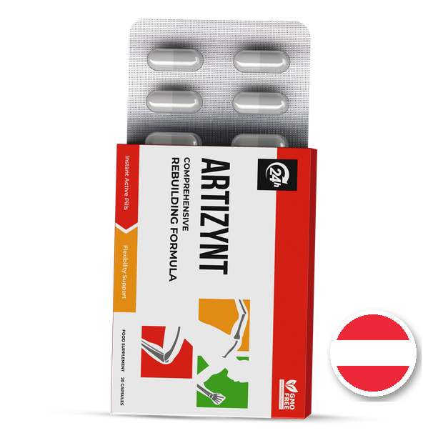 ArtiZynt Capsules — rot-weiße Schachtel mit Kapselblister, 20 Kapseln