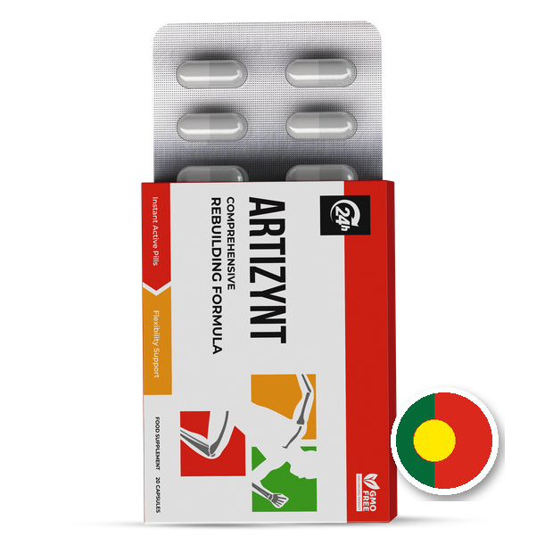 Caixa de ArtiZynt Capsules com blister de cápsulas — embalagem vermelha e branca, 20 cápsulas